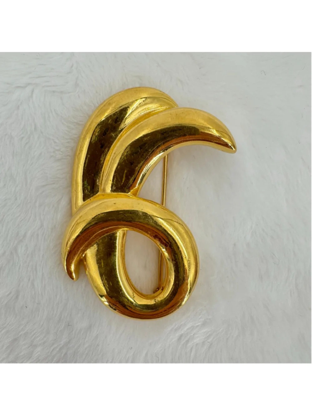Vintage Napier Pin Brooch Gold Tone Statement Piece 90s Grandmacore Glam